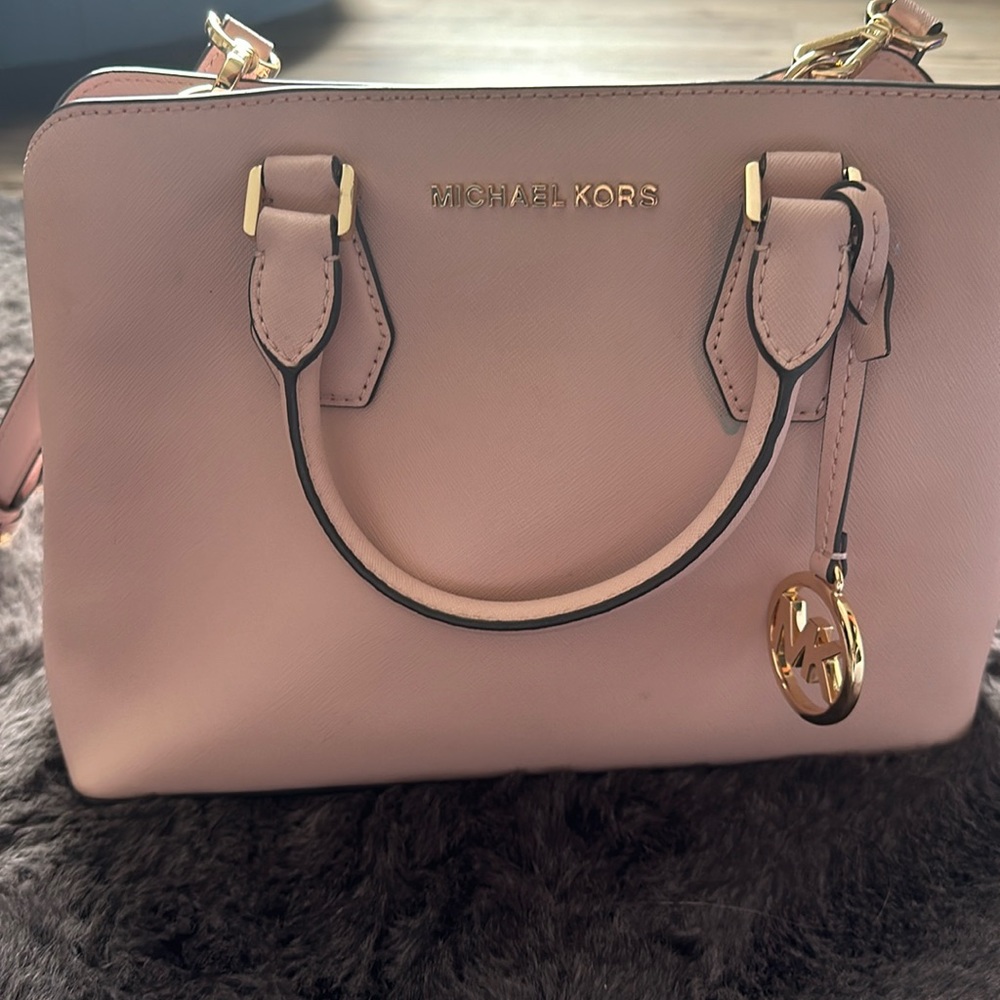 Michael Kors Camille md leather satchel in blossom